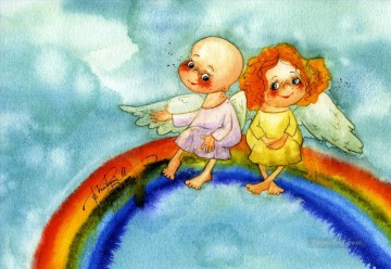 für Kinder Werke - vk Engel Regenbogen für Art